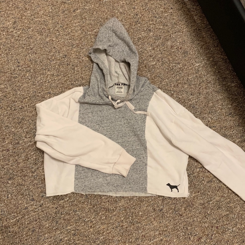 Pink cropped hoodie
